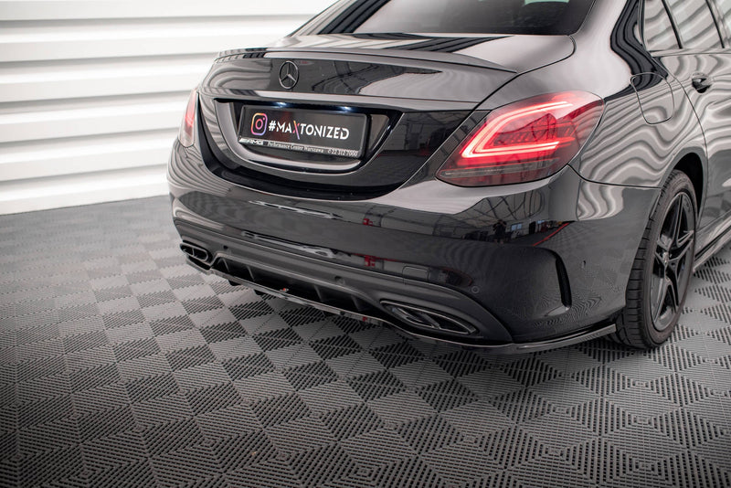 Maxton rear splitter til Mercedes-Benz C AMG-Line W205 Facelift – blank sort – billede 1 af 7