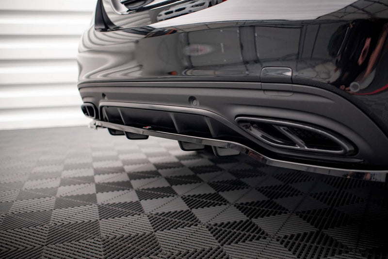 Maxton rear splitter til Mercedes-Benz C AMG-Line W205 Facelift – blank sort – billede 4 af 7