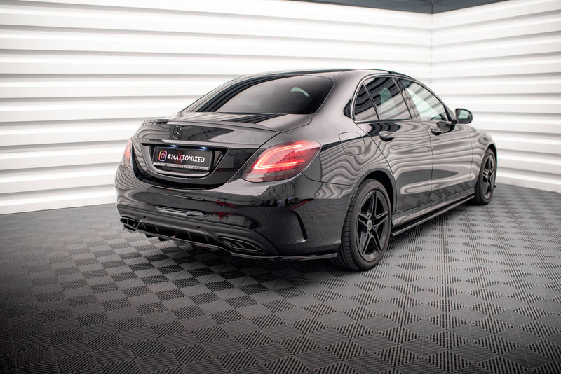 Maxton rear splitter til Mercedes-Benz C AMG-Line W205 Facelift – blank sort – billede 5 af 7