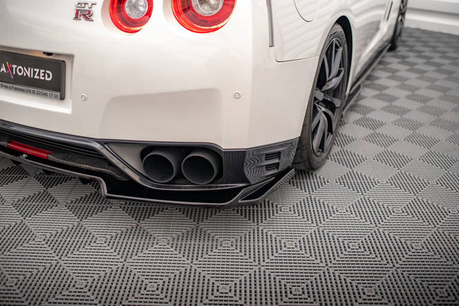 Maxton rear splitter til Nissan GTR R35 Facelift – blank sort – billede 2 af 6