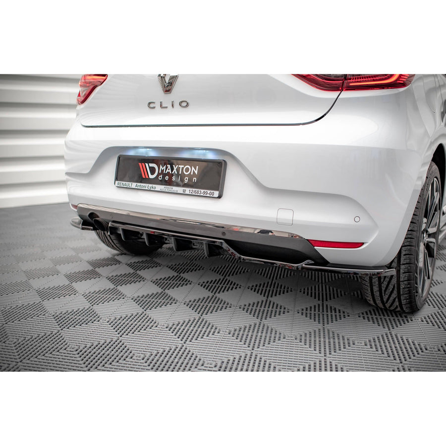 Maxton rear splitter til Renault Clio Mk5 – blank sort – billede 1 af 5
