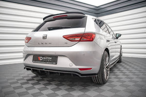 Maxton rear splitter til Seat Leon Hatchback Mk3 – blank sort – billede 1 af 4