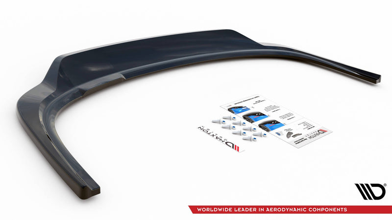 Maxton Central Rear Splitter (With Vertical Bars) Skoda Fabia Combi Mk3 - Gloss Black
