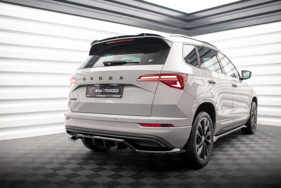 Maxton rear splitter til Skoda Karoq Sportline Mk1 Facelift – blank sort – billede 1 af 7