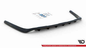 Maxton Central Rear Splitter (With Vertical Bars) Toyota Rav4 Mk5 - Gloss Black