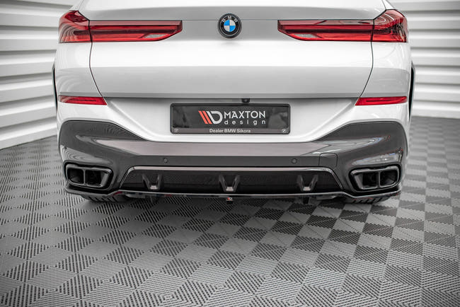 Maxton rear splitter til BMW X6 M-Pack G06 – blank sort – billede 2 af 5