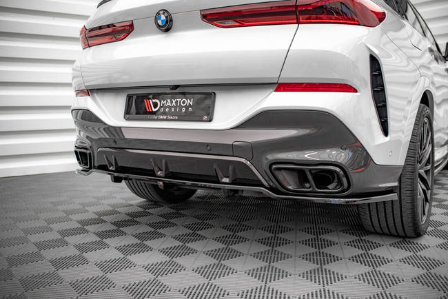 Maxton rear splitter til BMW X6 M-Pack G06 – blank sort – billede 1 af 5