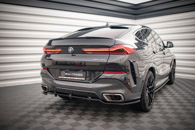 Maxton rear splitter til BMW X6 M-Pack G06 – blank sort – billede 1 af 6
