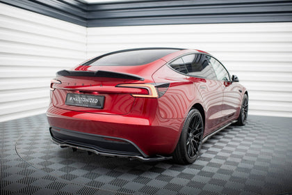 Maxton Rear Splitter (With Vertical Bars) V.1 Tesla Model 3 Project Highland (Facelift)