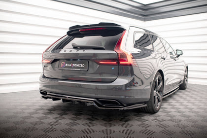 Maxton rear splitter til Volvo V90 / S90 R-Design Mk2 – blank sort – billede 1 af 6