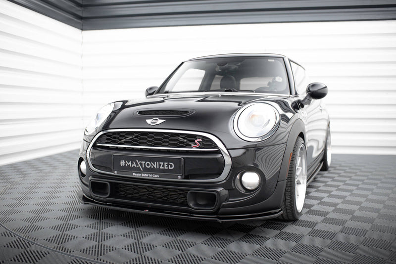 Maxton frontsplitter til Mini Cooper S F56 / F56 Facelift – blank sort – billede 1 af 5