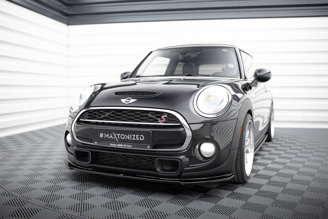 Maxton frontsplitter til Mini Cooper S F56 / F56 Facelift – blank sort – billede 1 af 5