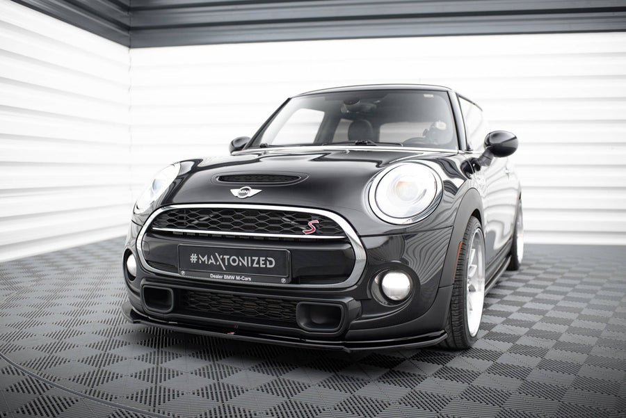 Maxton frontsplitter til Mini Cooper S F56 / F56 Facelift – blank sort – billede 1 af 5
