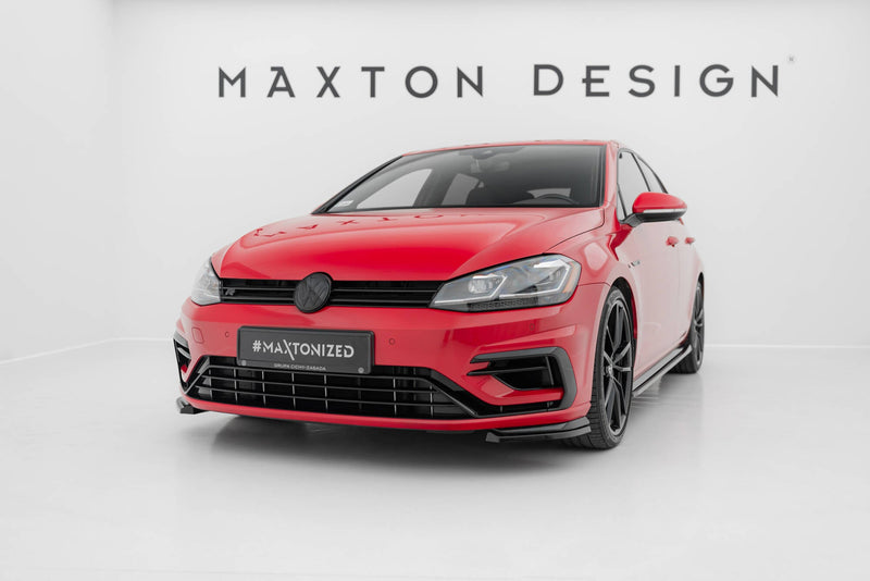 Maxton frontsplitter til Volkswagen Golf R / R-Line Mk7 Facelift – blank sort – billede 1 af 6