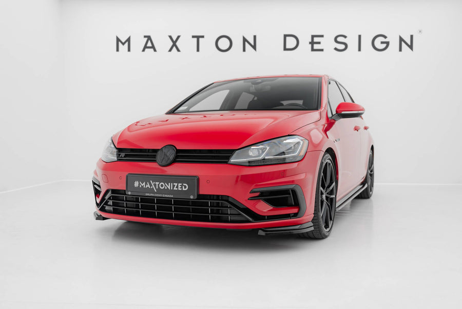 Maxton frontsplitter til Volkswagen Golf R / R-Line Mk7 Facelift – blank sort – billede 1 af 6