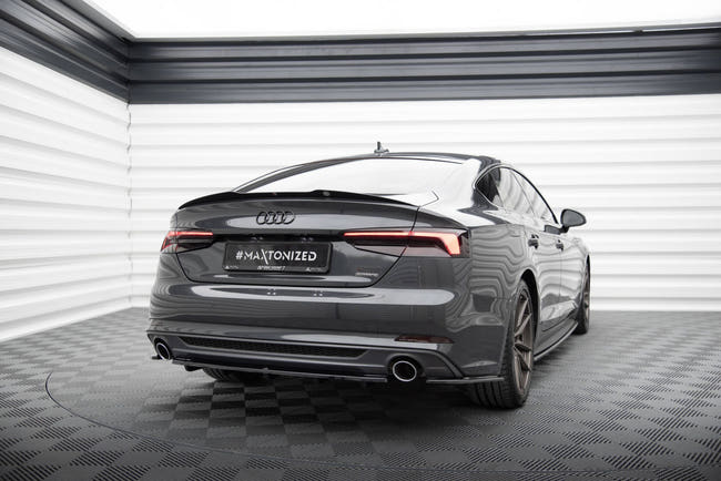 Maxton side splitters til Audi A5 S-Line F5 Sportback – blank sort – billede 2 af 5