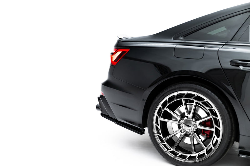 Maxton side splitters til Audi A6 S-Line / S6 C8 / C8 Facelift – blank sort – billede 2 af 6