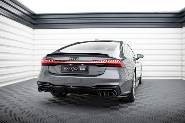 Maxton Rear Side Splitters Audi S7 C8 - Gloss Black