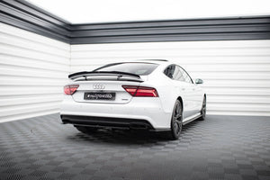 Maxton Rear Side Splitters Audi A7 S-Line (Facelift) - Gloss Black