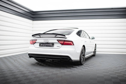 Maxton Rear Side Splitters Audi A7 S-Line (Facelift) - Gloss Black