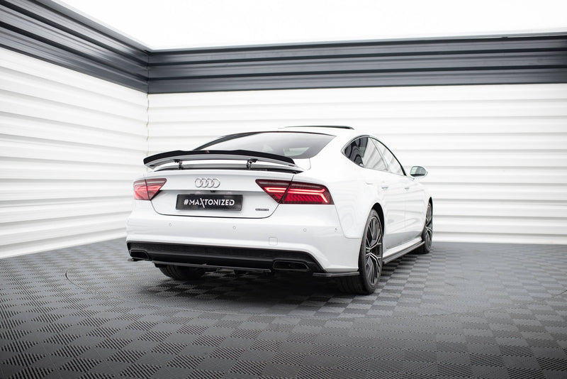 Maxton Rear Side Splitters Audi A7 S-Line (Facelift) - Gloss Black