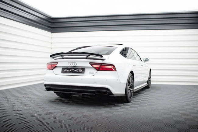 Maxton side splitters til Audi A7 S-Line Facelift – blank sort – billede 2 af 5