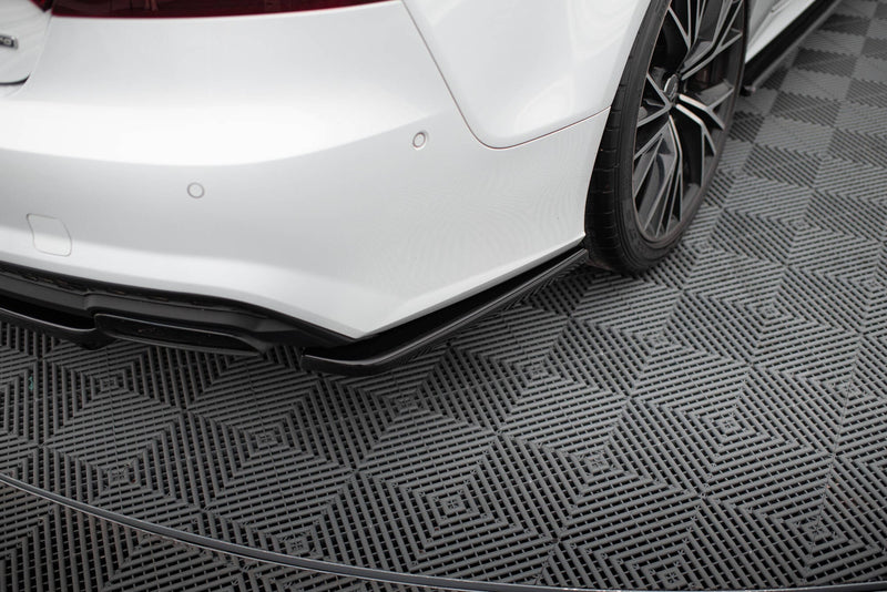 Maxton Rear Side Splitters Audi A7 S-Line (Facelift) - Gloss Black
