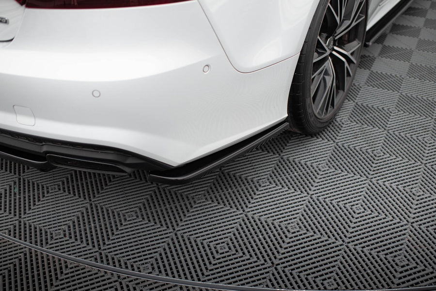 Maxton Rear Side Splitters Audi A7 S-Line (Facelift) - Gloss Black