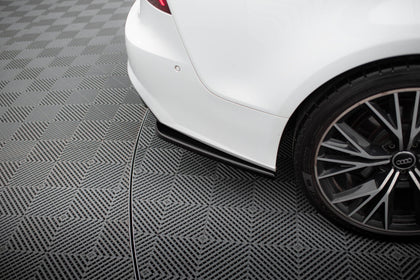 Maxton Rear Side Splitters Audi A7 S-Line (Facelift) - Gloss Black