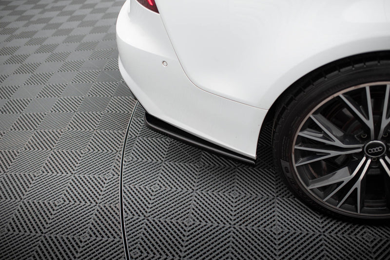 Maxton Rear Side Splitters Audi A7 S-Line (Facelift) - Gloss Black