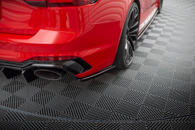 Maxton Rear Side Splitters Audi RS4 B9 Avant - Gloss Black
