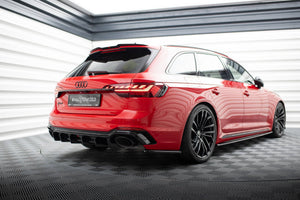 Maxton Rear Side Splitters Audi RS4 B9 Avant - Gloss Black