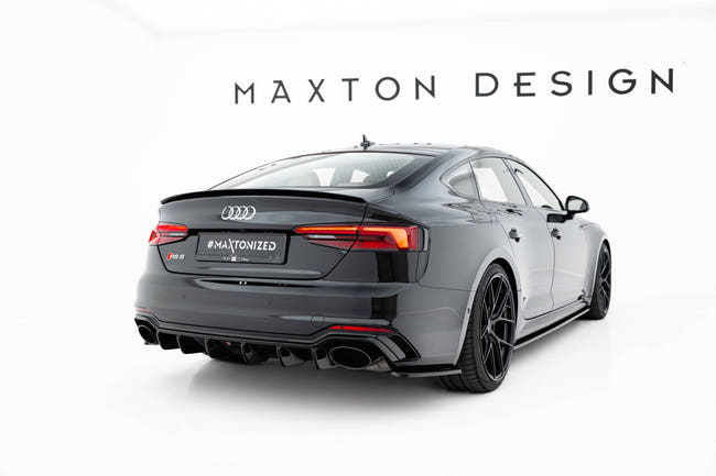 Maxton Rear Side Splitters Audi RS5 F5 Coupe  - Gloss Black