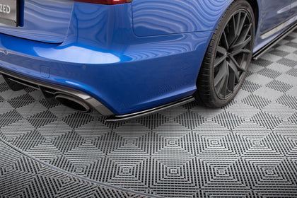 Maxton Rear Side Splitters Audi RS6 C7 / C7 Fl - Gloss Black