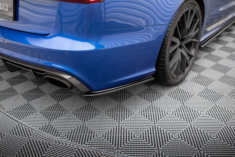 Maxton Rear Side Splitters Audi RS6 C7 / C7 Fl - Gloss Black