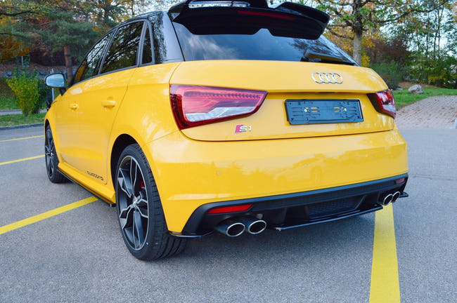 Maxton Rear Side Splitters Audi S1 8X - Gloss Black