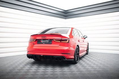 Maxton side splitters til Audi S3 Sedan 8V – blank sort – billede 2 af 5