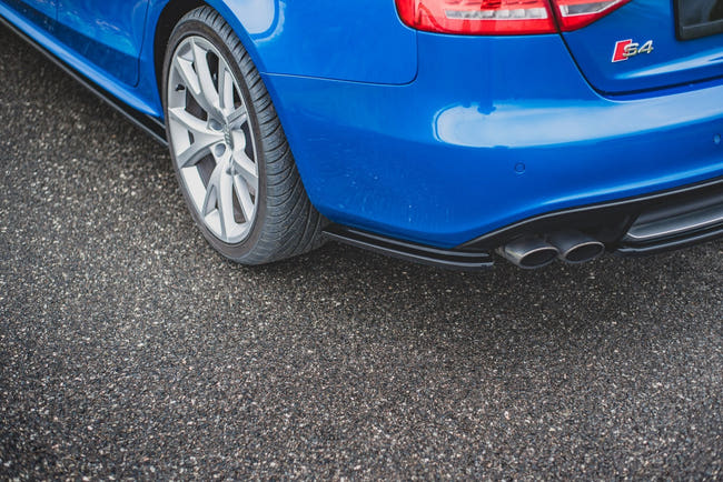 Maxton Rear Side Splitters Audi S4 / A4 S-Line B8 Sedan - Gloss Black