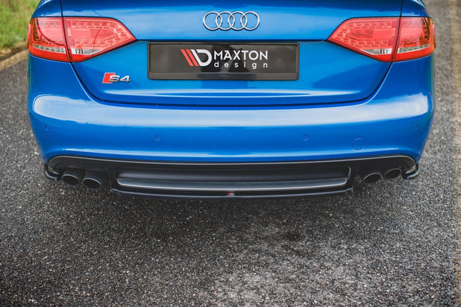 Maxton Rear Side Splitters Audi S4 / A4 S-Line B8 Sedan - Gloss Black