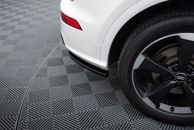 Maxton Rear Side Splitters Audi Sq5/S-Line Mkii  - Gloss Black