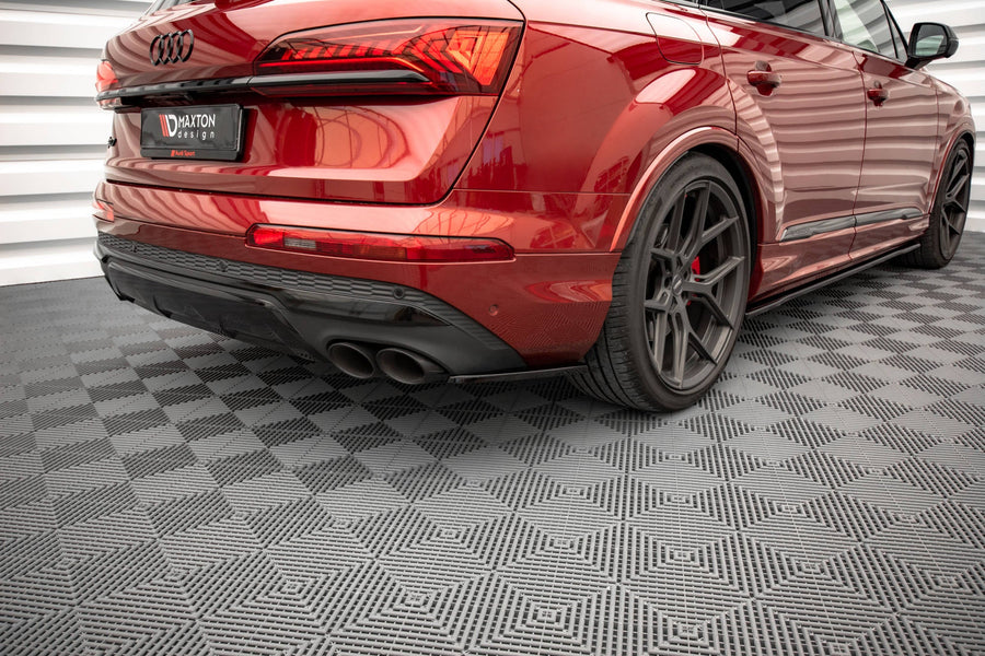 Maxton Rear Side Splitters Audi Sq7 /Q7 S-Line Mk2 (4M) Facelift  - Gloss Black