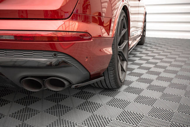 Maxton Rear Side Splitters Audi Sq7 /Q7 S-Line Mk2 (4M) Facelift  - Gloss Black