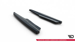 Maxton Rear Side Splitters Audi Sq7 /Q7 S-Line Mk2 (4M) Facelift  - Gloss Black