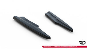 Maxton Rear Side Splitters Audi Sq7 /Q7 S-Line Mk2 (4M) Facelift  - Gloss Black