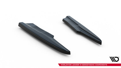 Maxton Rear Side Splitters Audi Sq7 /Q7 S-Line Mk2 (4M) Facelift  - Gloss Black
