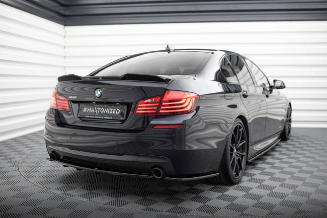 Maxton side splitters til BMW 5 M-Pack Sedan /Touring F10/F11 (fits two single Exhaust ends) – blank sort – billede 2 af 5