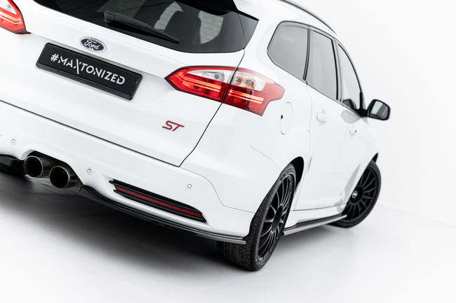 Maxton Rear Side Splitters Ford Focus St Mk3 Estate - Gloss Black