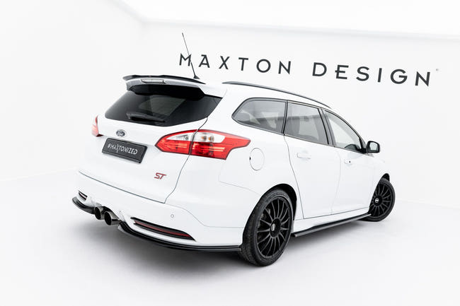 Maxton Rear Side Splitters Ford Focus St Mk3 Estate - Gloss Black