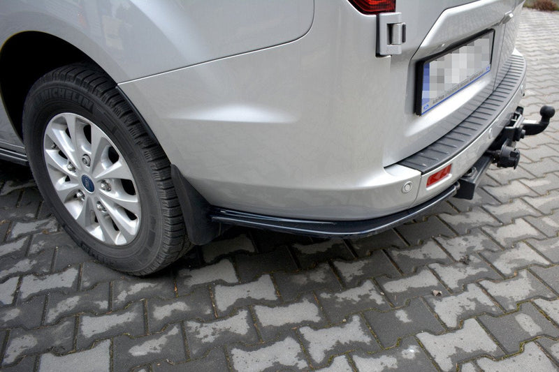 Maxton Rear Side Splitters Ford Transit Custom Mk1 Fl - Gloss Black
