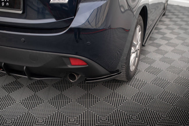 Maxton Rear Side Splitters Mazda 3 Mk3 - Gloss Black